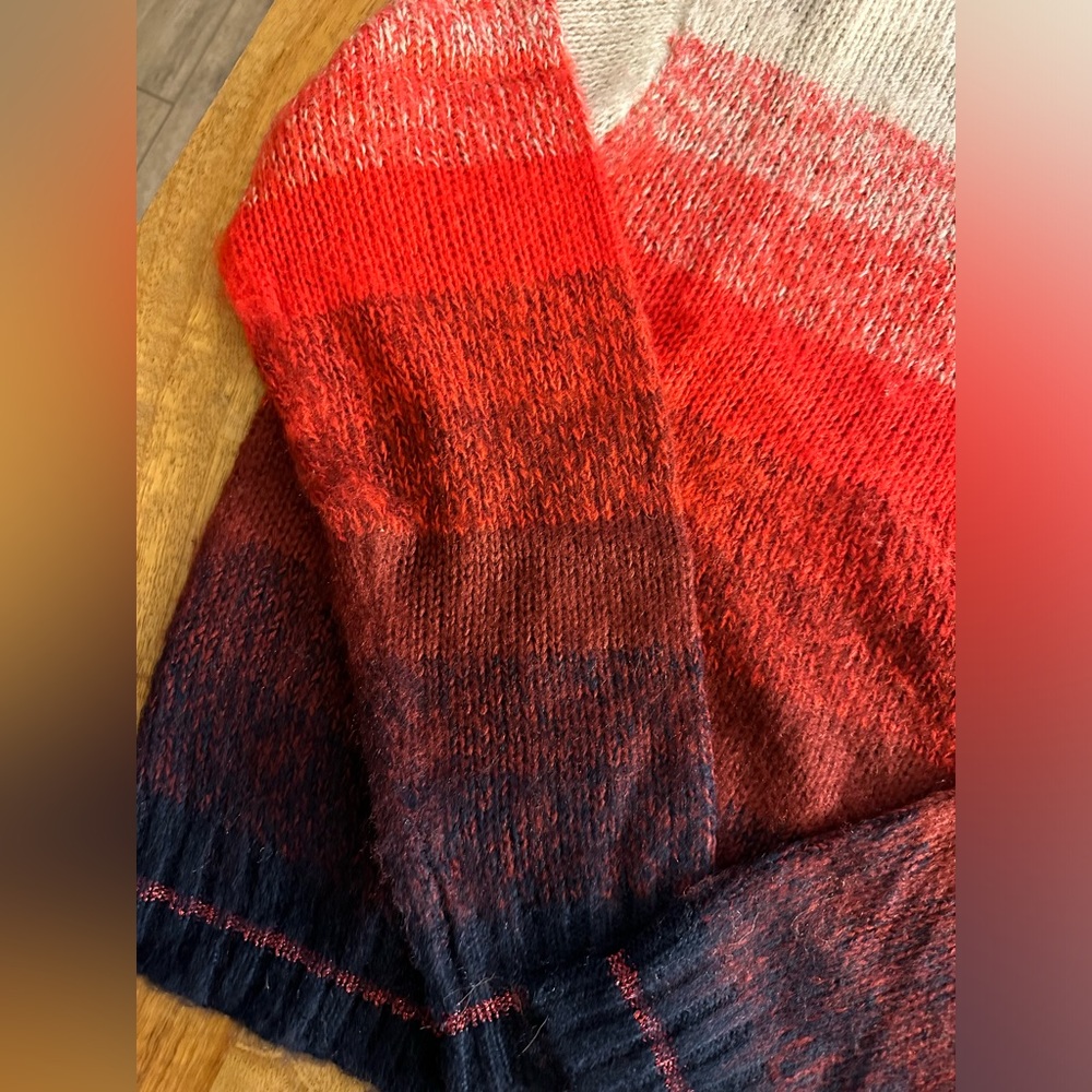 NWT American Eagle aerie AE Ombre Stripe Mock Neck Crop Sweater - Picture 6 of 14